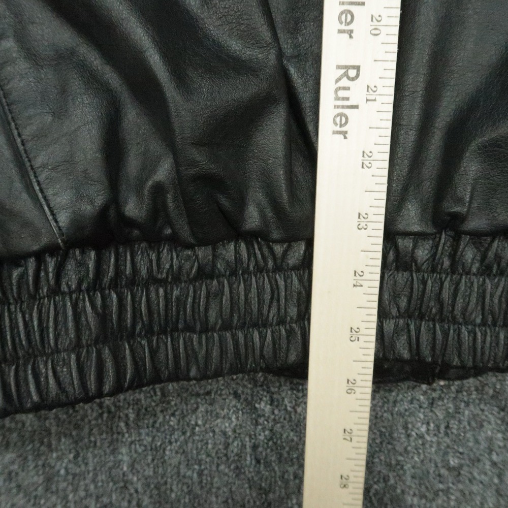 Harley Davidson Jacket Mens Medium Black Leather Bar Shield Quilt Lined Biker - Picture 12 of 15